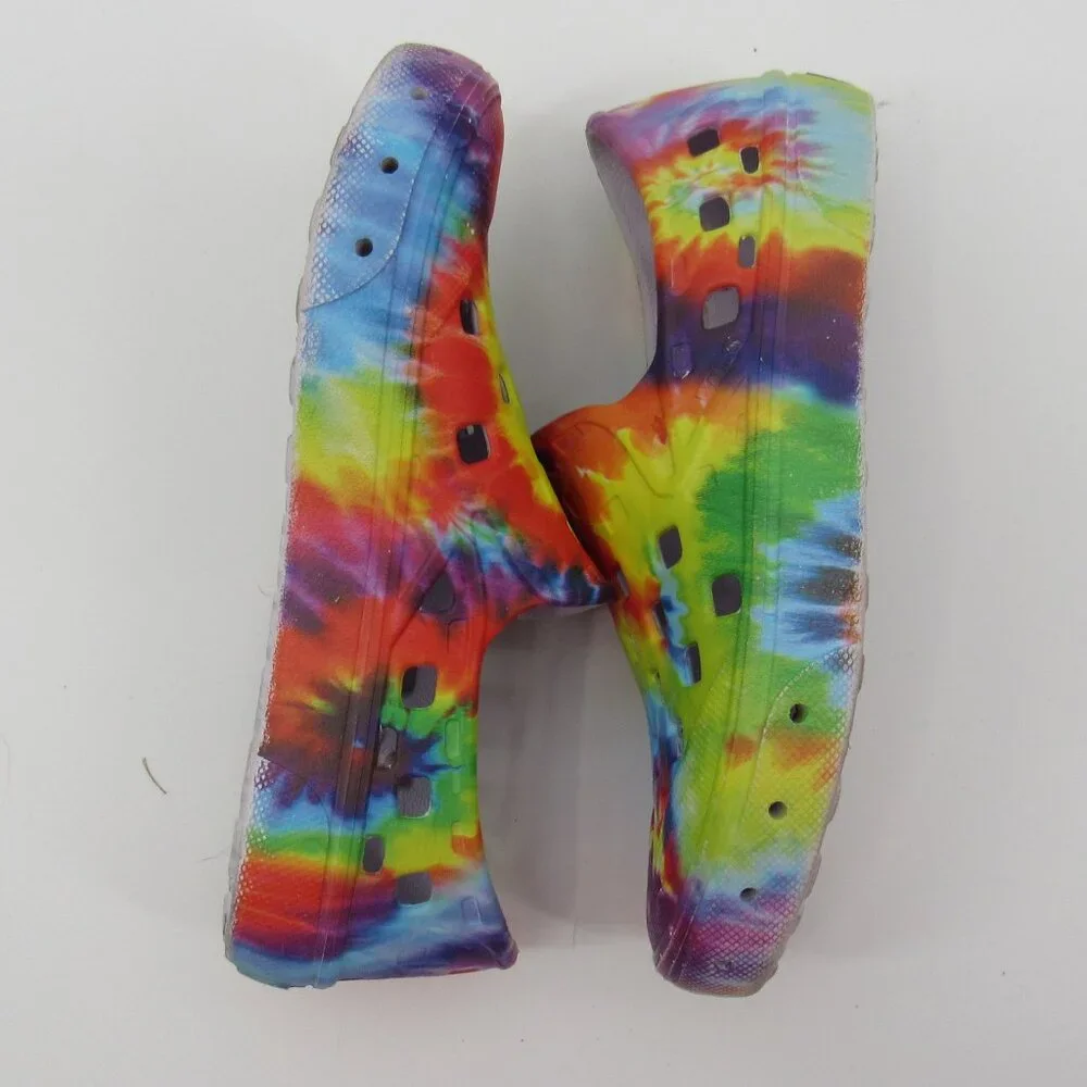 Vans Off The Wall Tie-Dye Colorful Rainbow Kids Slip-On Shoes Size 1 Unisex - Picture 7 of 10